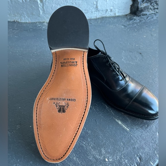 VINTAGE AND UNWORN!! Johnston & Murphy Georgetown, 7.5D captoe made in the USA - Picture 3 of 5